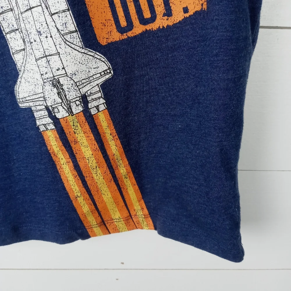 Oshkosh boys size 3T spaced out rocket ship design tank blue flex with design